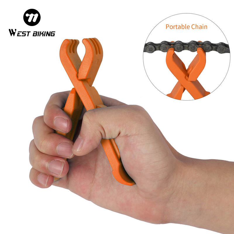 Multi Tool Plier - WEST BIKING チェーンリンクプライヤー、タイヤレバー、バルブコア取り外しツールのセット。携帯型多機能ツールで、自転車、MTB、ロードバイクの修理に最適。