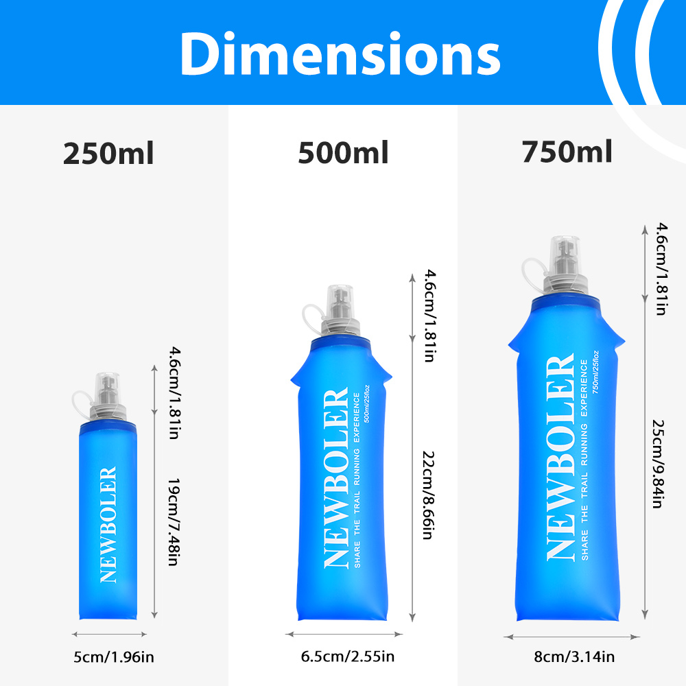 750 ミリリットル水ボトル TPU 折りたたみソフトフラス - Water Bag Collapsible のレビューと価格