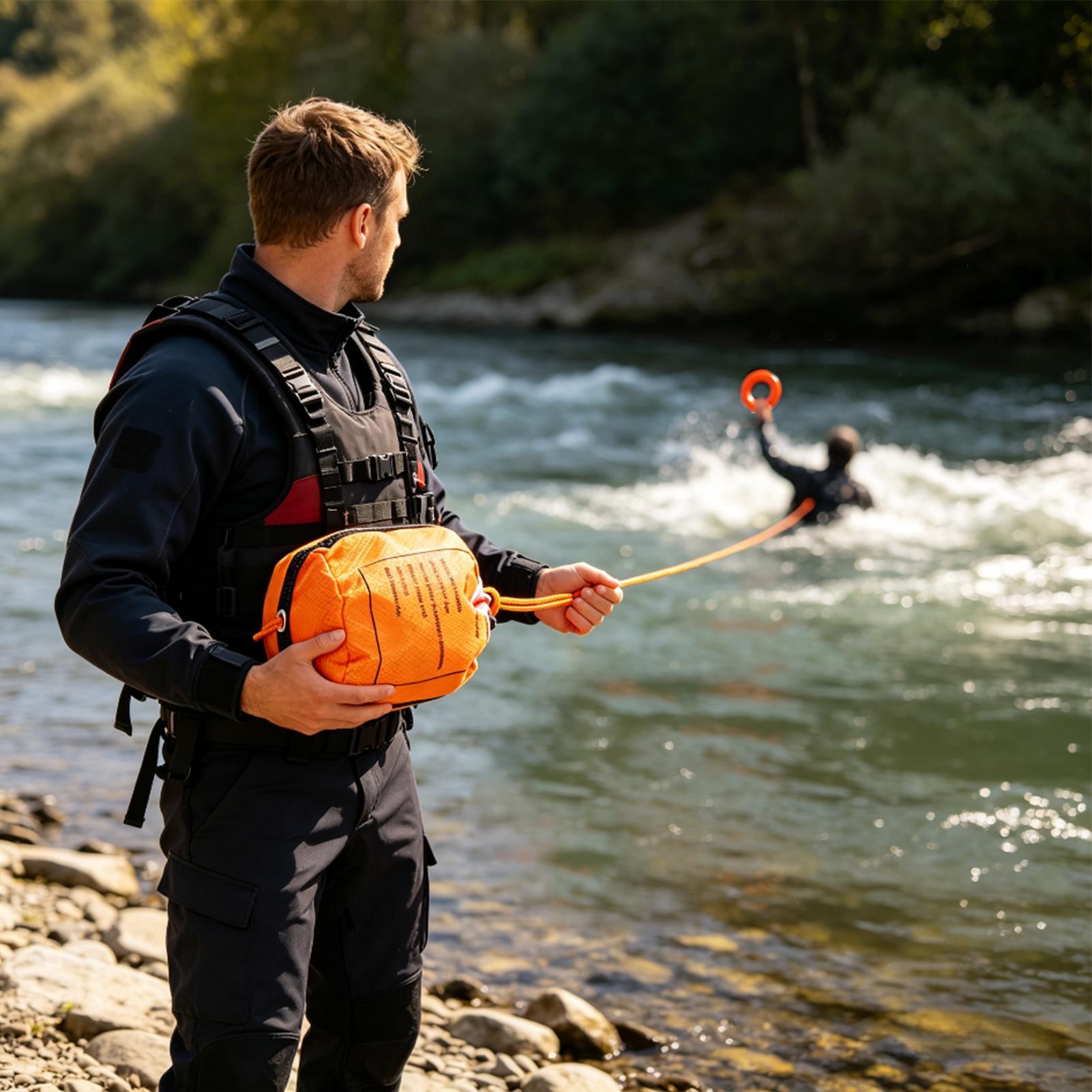 ボート用投げロープバッグ、反射性フローティング水上救助ライン - Rescue Rope Throw のレビューと価格