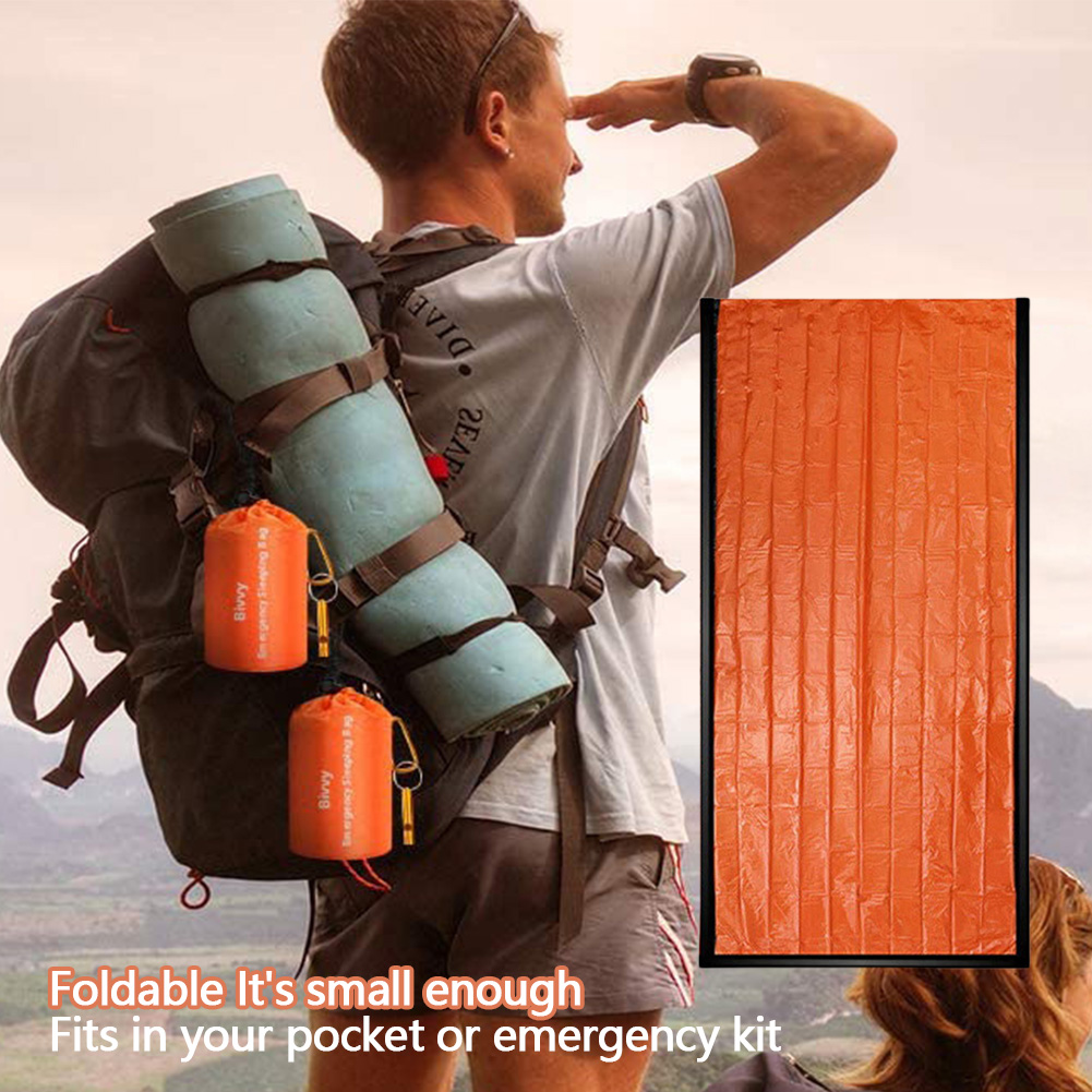ポータブル防水緊急サバイバル寝袋屋外 EDC キャンプギアサ - Bivy Bag Emergency のレビューと価格